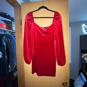 Red Velvet Windsor Dress